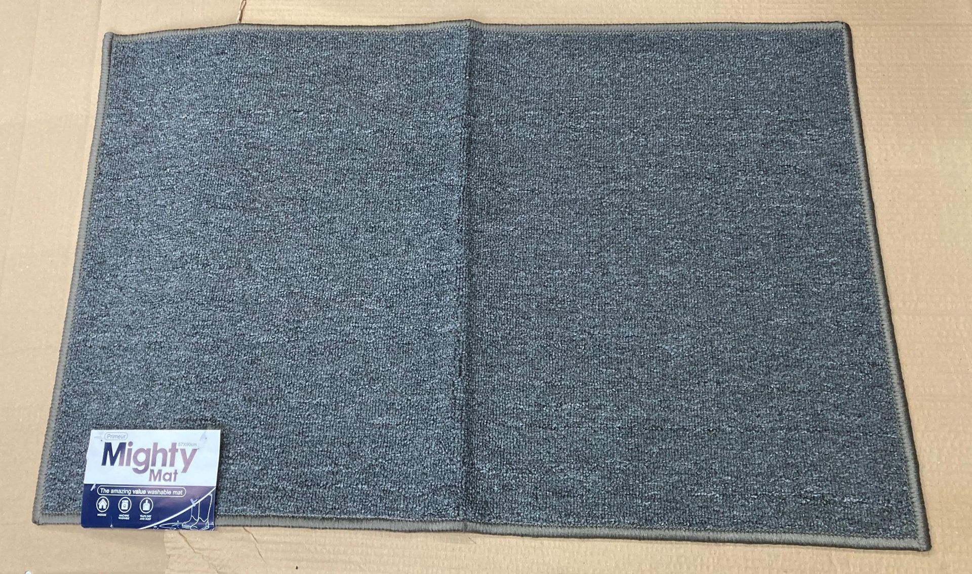 40 x Primeur Mighty Mat - washable plain grey mats 57cm x 90cm (10 packs) *Please note the final