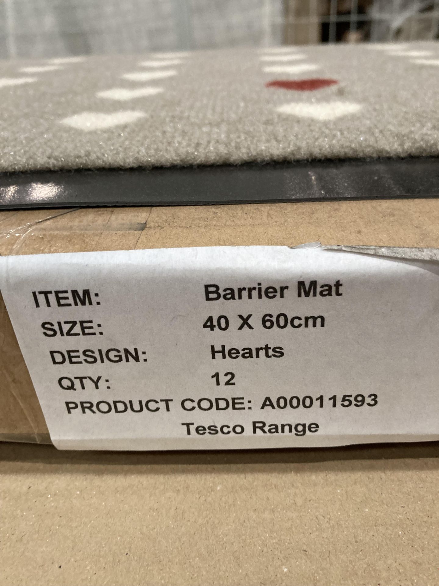 24 x Heart design Tesco barrier mats - 40cm x 60cm (2 x boxes of 12) *Please note the final - Image 3 of 3