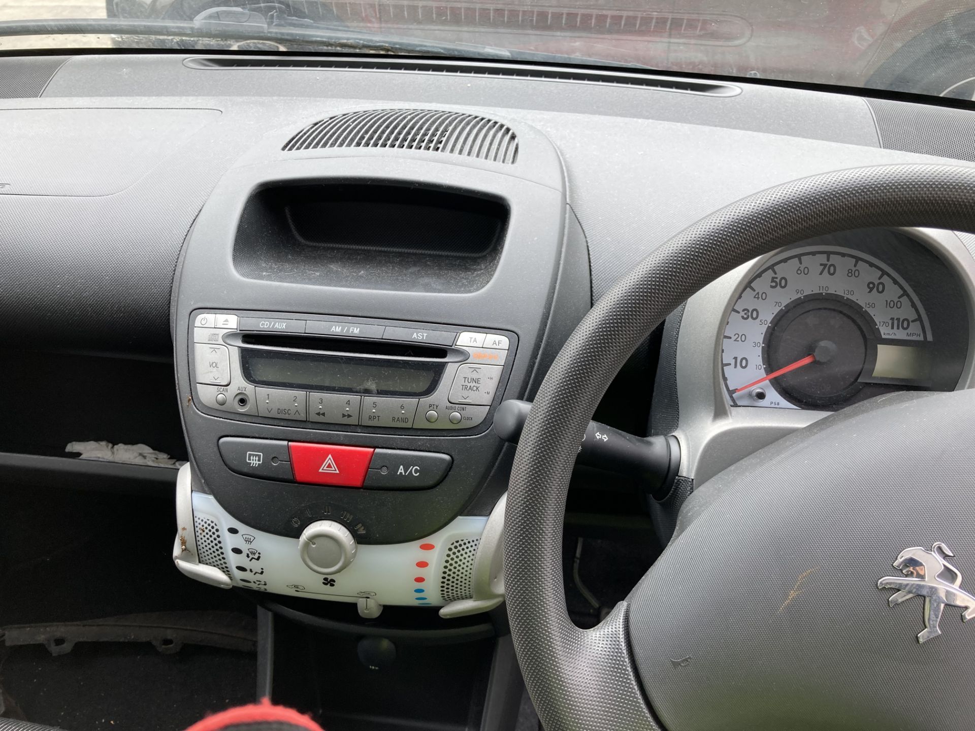PEUGEOT 107 ACTIVE 1.0 five door hatchback - petrol - red with grey cloth interior. - Image 8 of 8