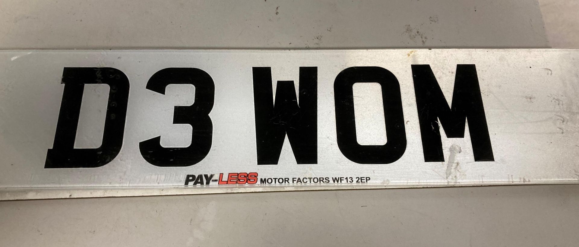 Cherished registration number D3 WOM. Must be assigned before 9.1. - Image 2 of 2