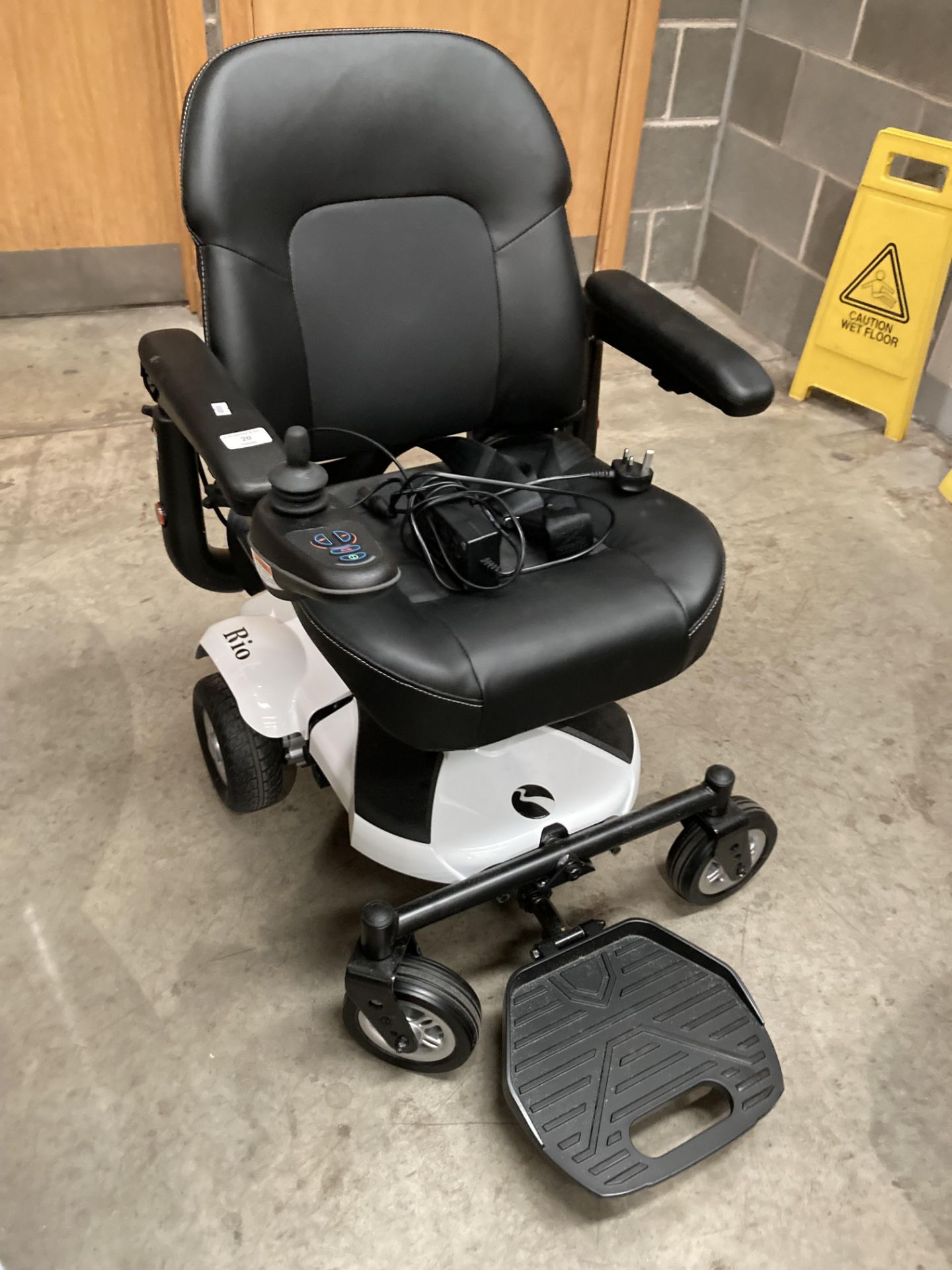 A Rio Rascal four wheel mobility scooter in white complete with charger, max. - Image 2 of 3