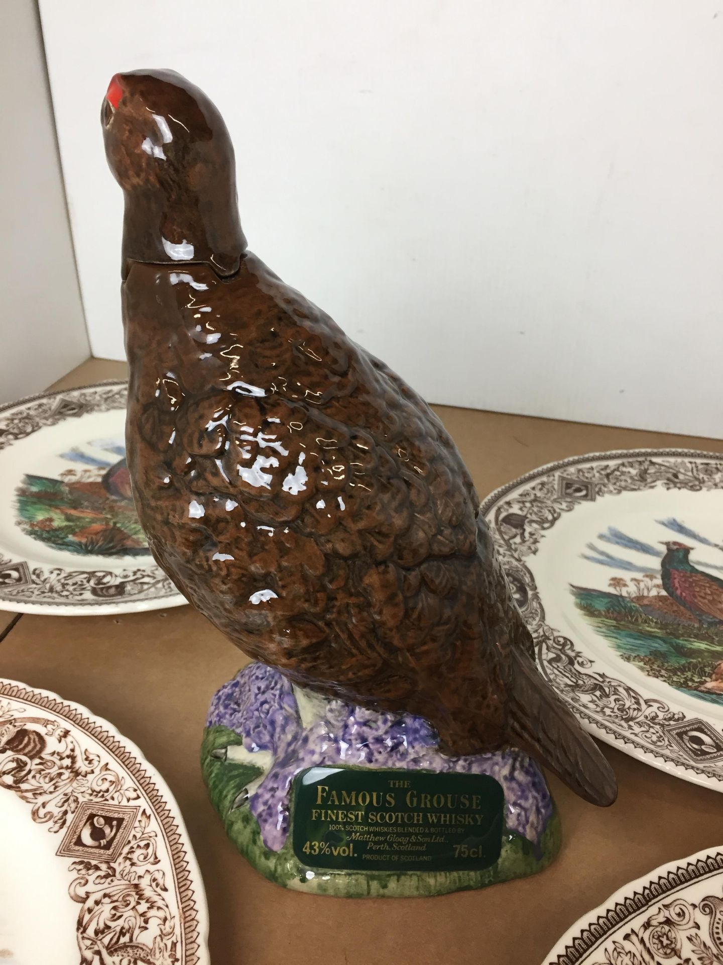 Seven items including Royal Doulton Beswick porcelain Famous Grouse 75cl Scotch Whisky bottle (no - Image 3 of 6