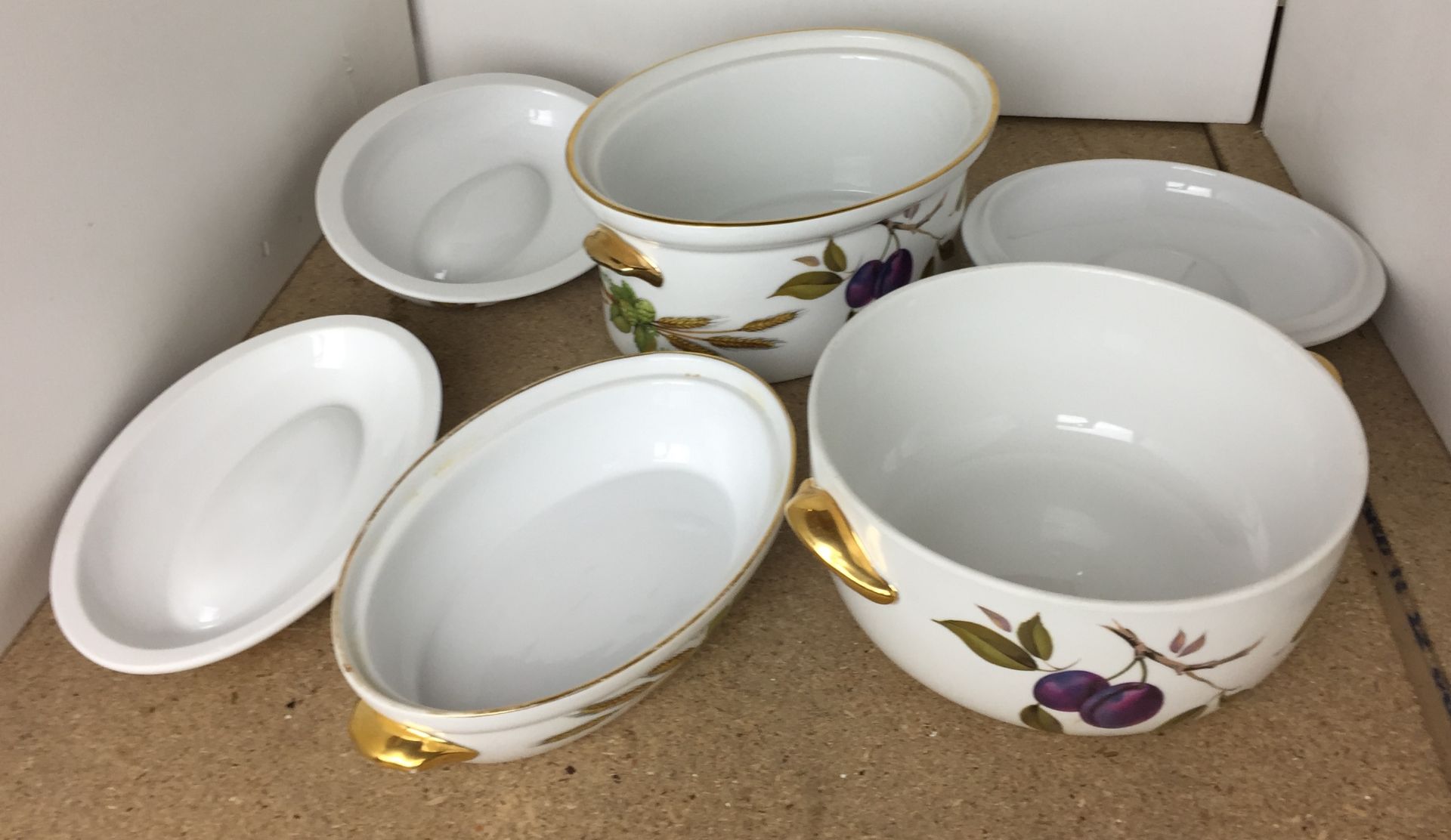Three pieces Royal Worcester Evesham oven to tableware including two oval lidded tureens, - Image 3 of 3