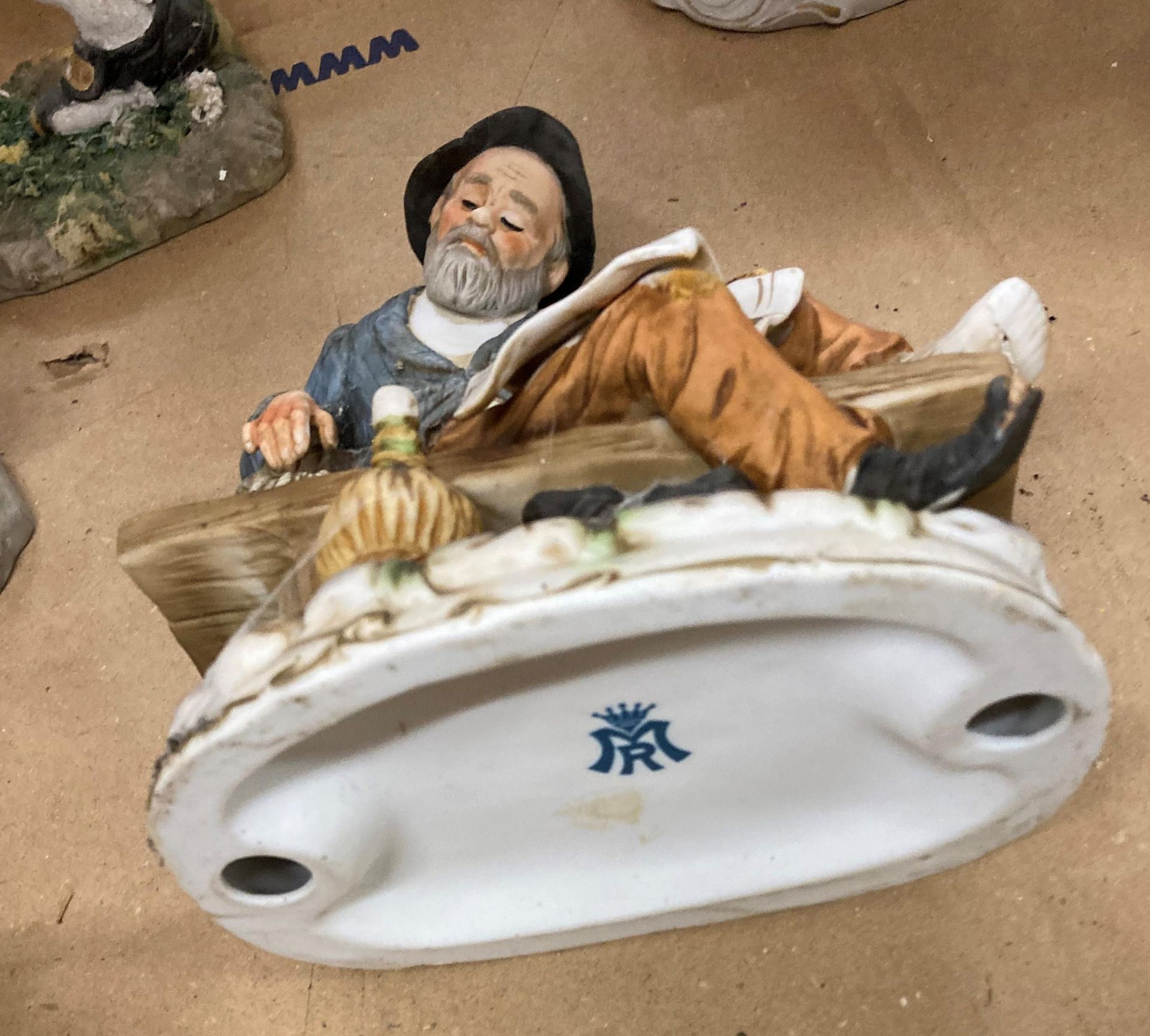 Twelve porcelain and composite figurines including Royal Doulton The Seafarer 23cm high, - Image 16 of 21