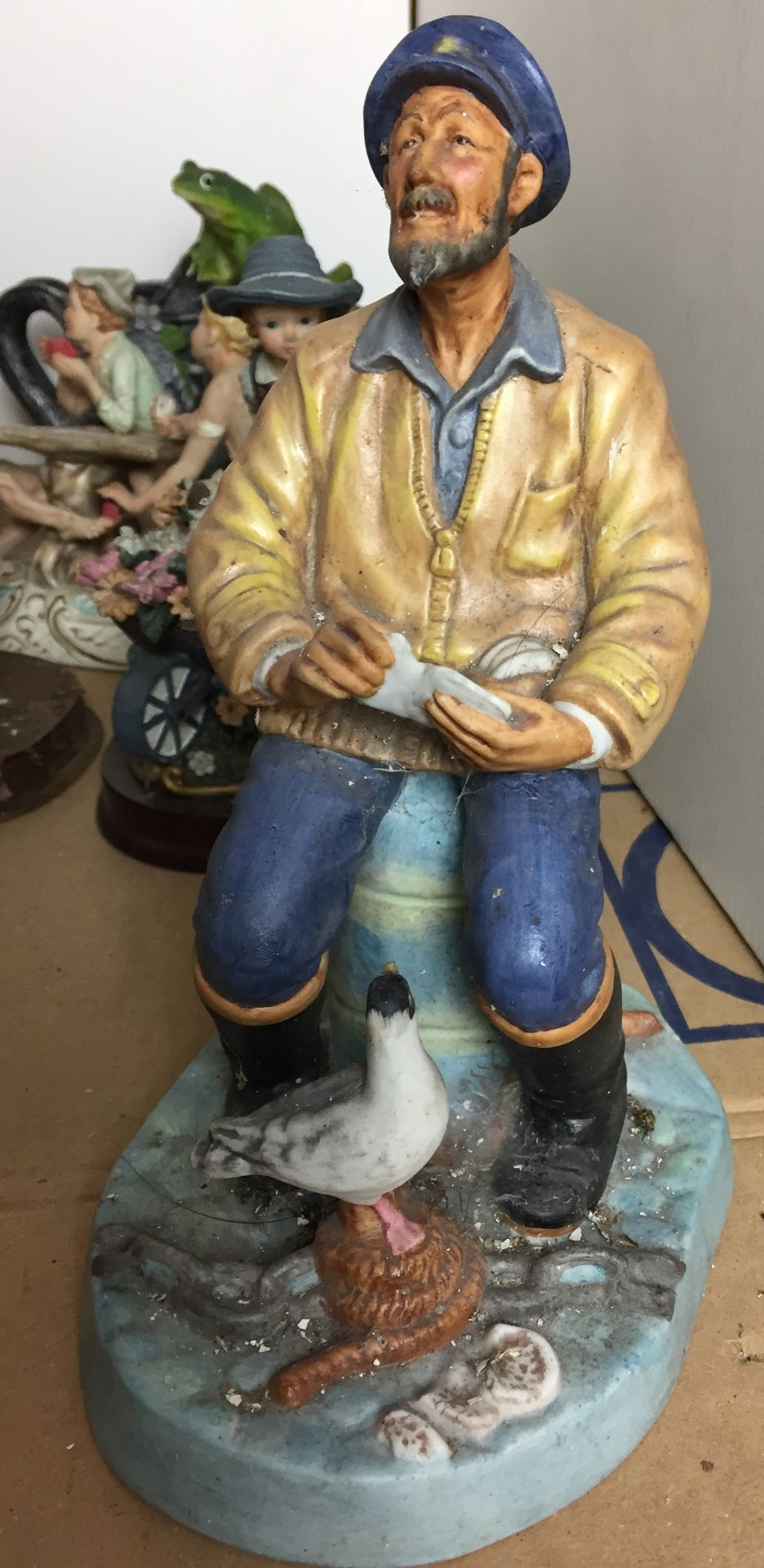 Twelve porcelain and composite figurines including Royal Doulton The Seafarer 23cm high, - Image 2 of 21