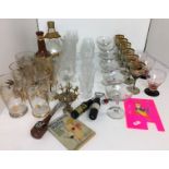 Forty plus items including six Babycham glasses and Babycham sign, Wade empty 37.