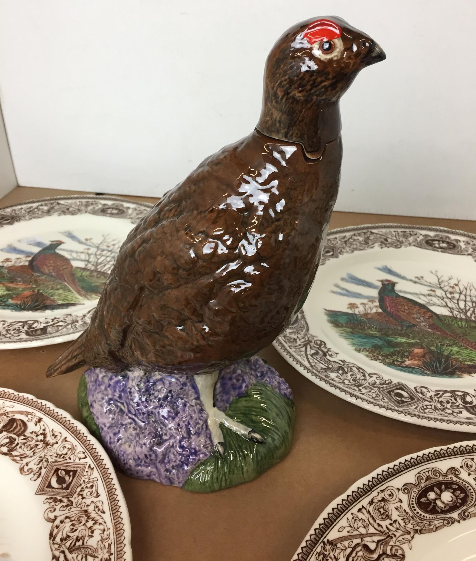 Seven items including Royal Doulton Beswick porcelain Famous Grouse 75cl Scotch Whisky bottle (no - Image 2 of 6