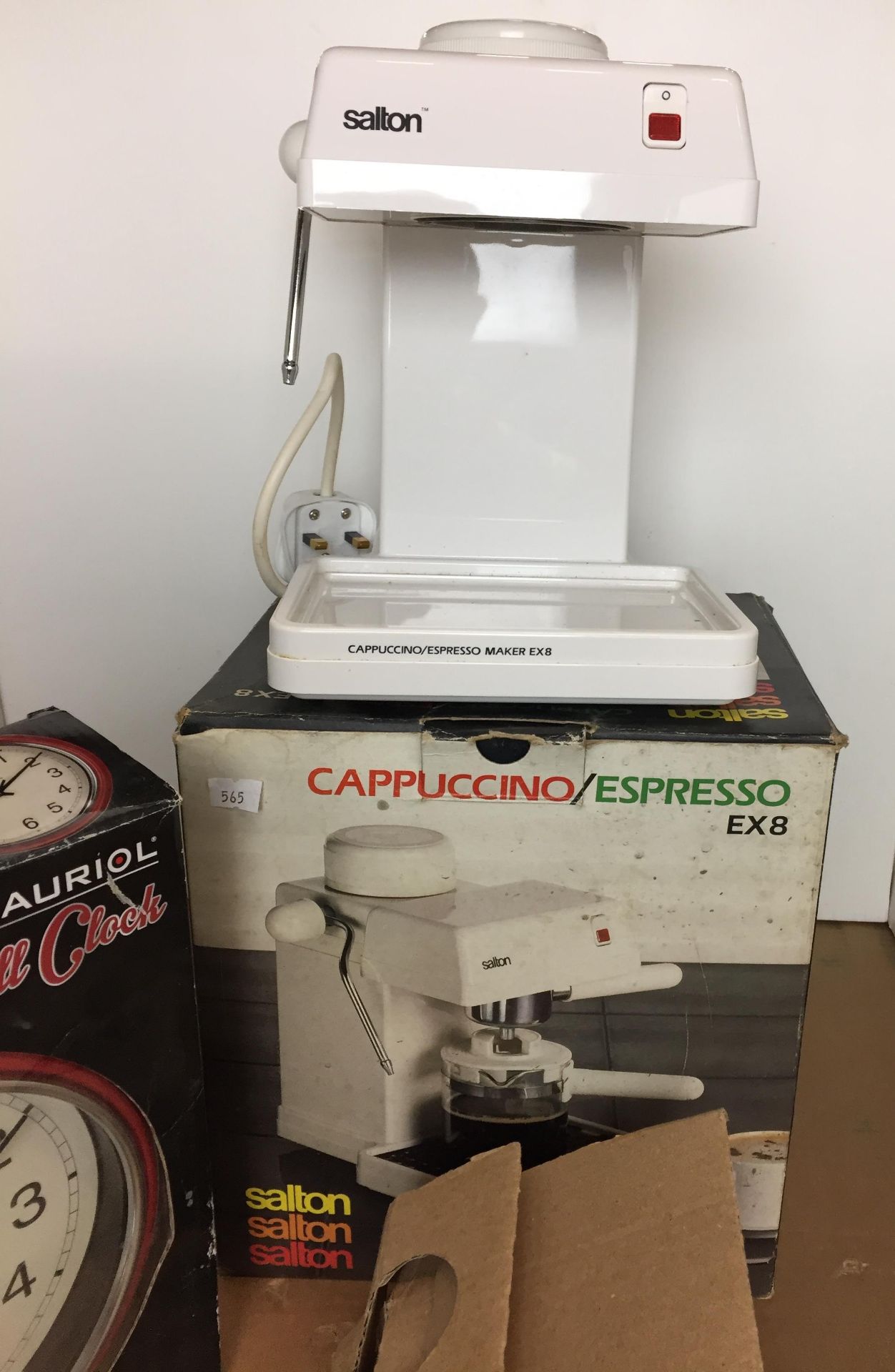 Two items - boxed Salton Cappuccino- Espresso Maker EX8 and Auriol wall clock T02 - Image 3 of 4