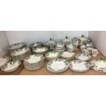 Ninety-nine piece dinner service including ninety-one pieces of Royal Cauldon Victoria (one soup