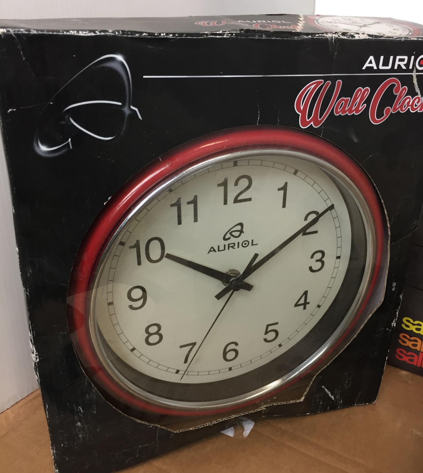 Two items - boxed Salton Cappuccino- Espresso Maker EX8 and Auriol wall clock T02 - Image 4 of 4