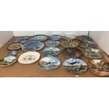 Twenty-one plates including Wedgwood - four The Dawn of the Jet Age, Lancelot and Guinevere,