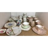 Seventy plus items including three Royal Staffordshire Clarice Cliff design blue and white side