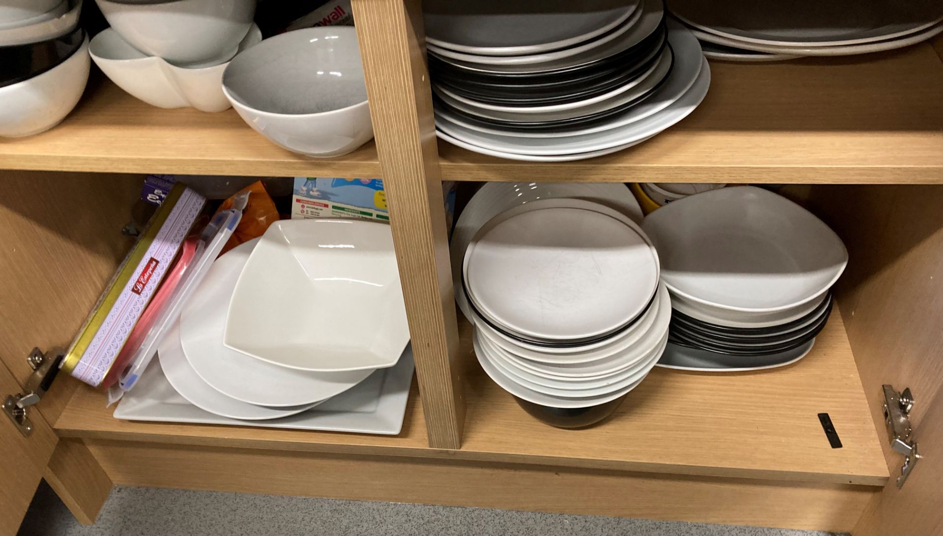 Remaining contents to kitchen area - cups, saucers, plates, - Image 3 of 5