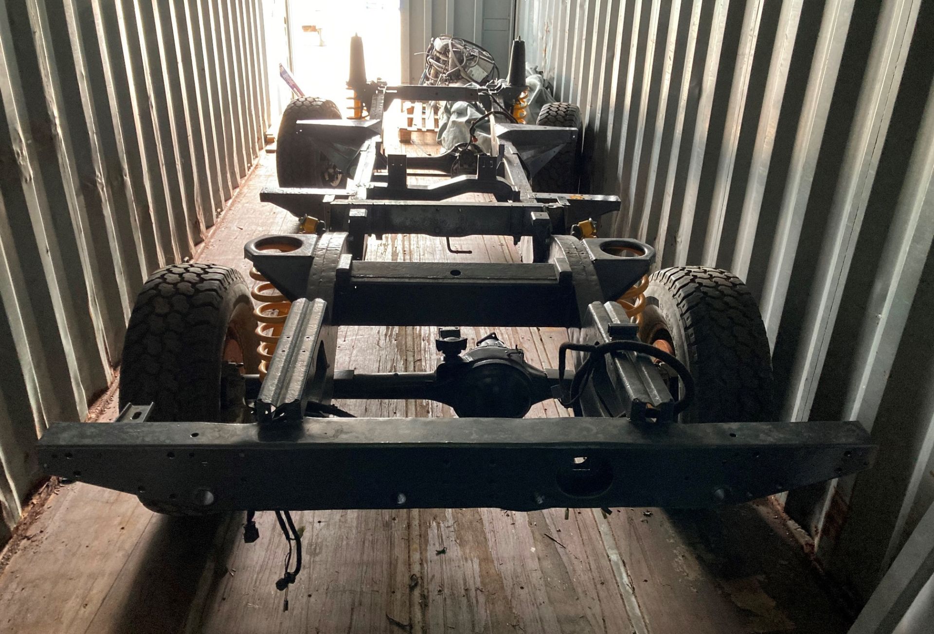 LANDROVER LWB 110 CHASSIS, re-coated, new coil springs, new Super Gaz suspension by Brit Part, - Image 22 of 26