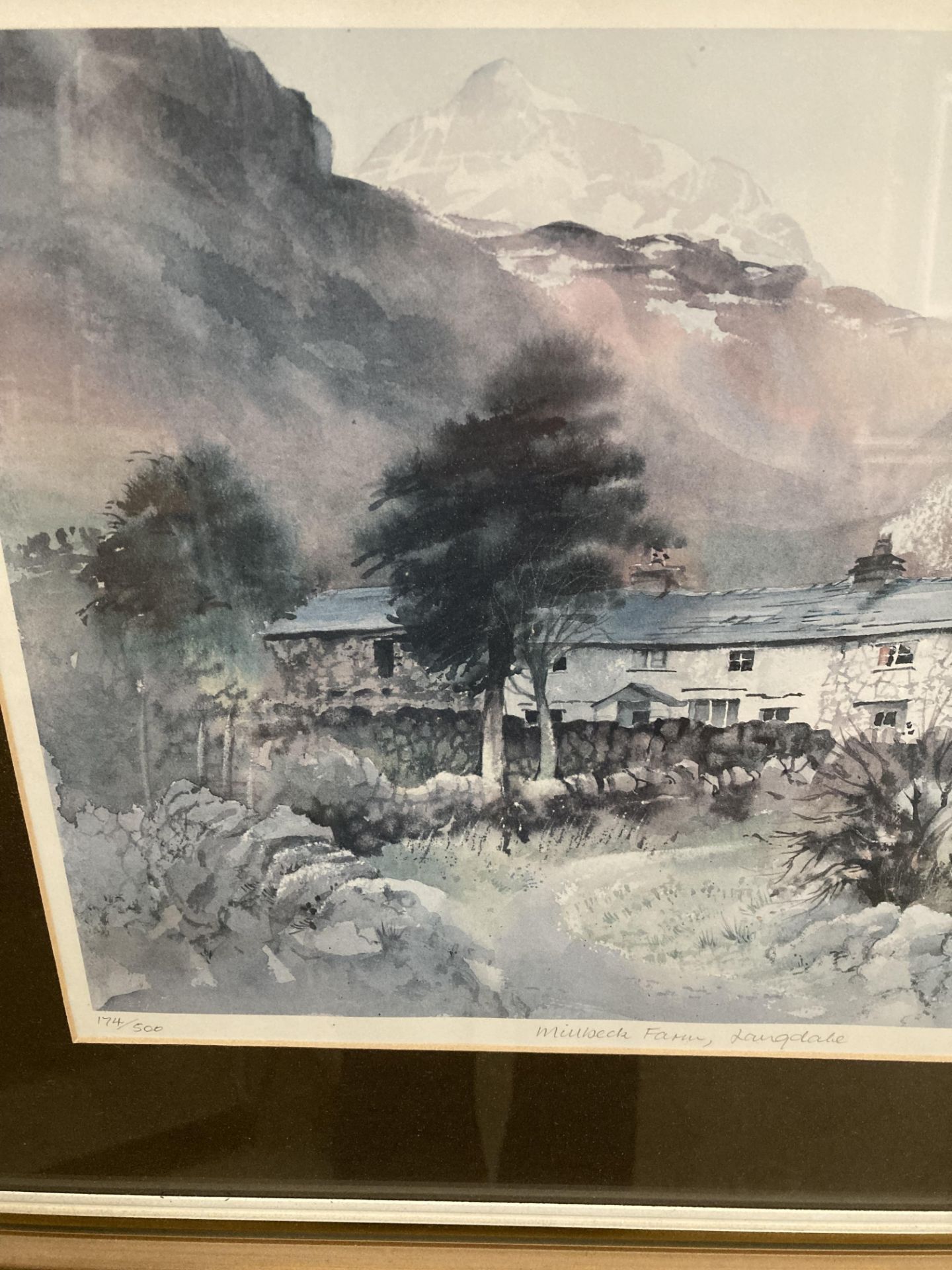 Judy Boyes, a set of four signed limited edition prints, Seathwaite Farm Barrowdale, no. - Image 3 of 6
