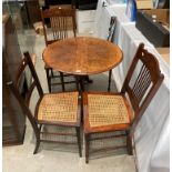 A burr walnut drop leaf Sutherland table,