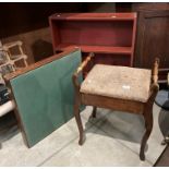 Three items - a piano stool,