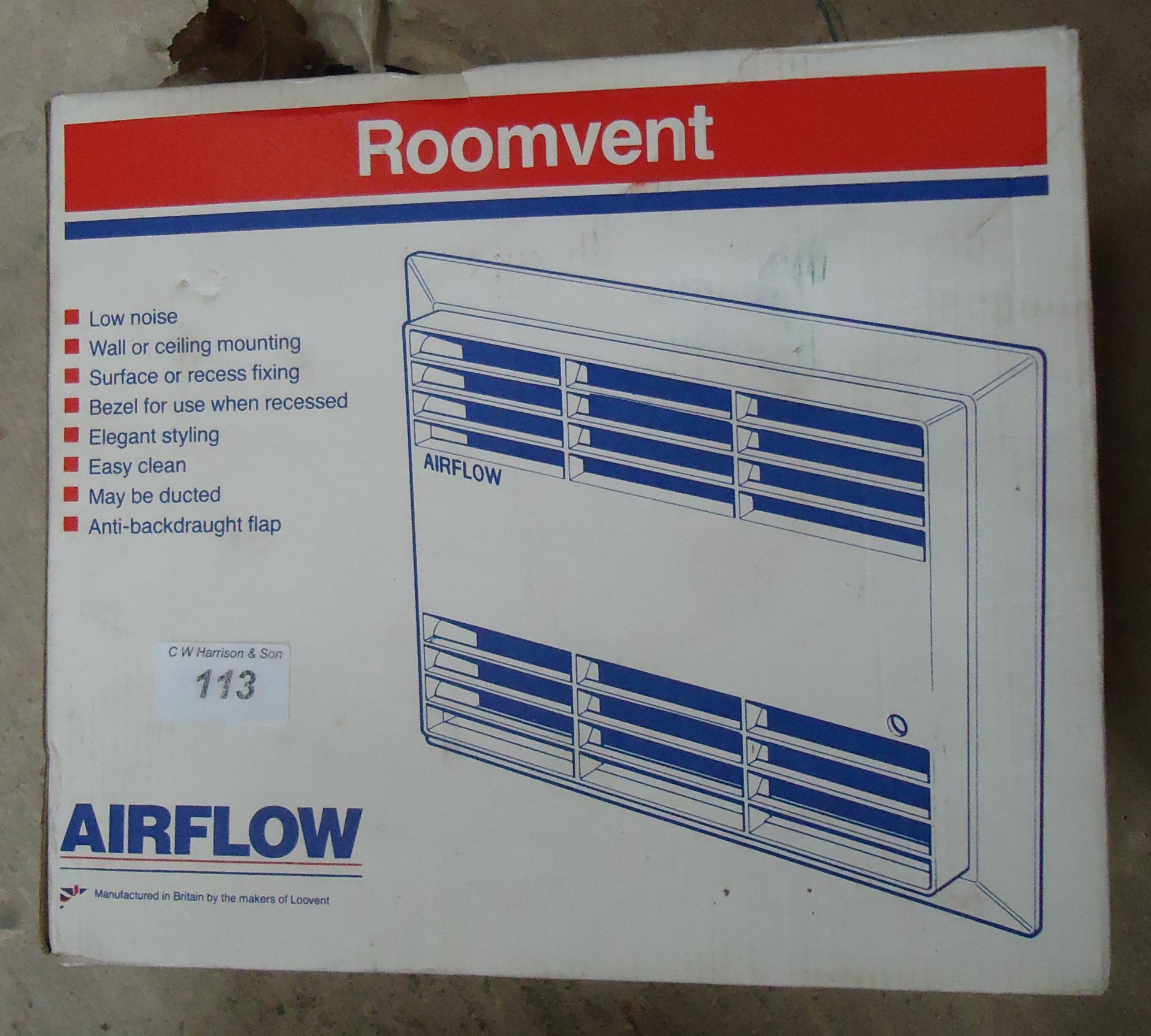1 x Roomvent Airflow Fan
