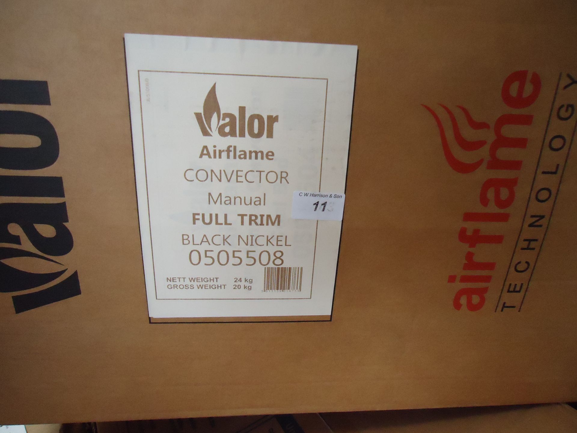 1 x Valor Airflame Convector Black Nickel (0505508)