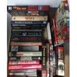 Contents to box - twenty five books mainly history of two world wars X07 Floor