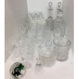 Thirty four items including thirty pieces Royal Doulton Georgian Crystal glasses,
