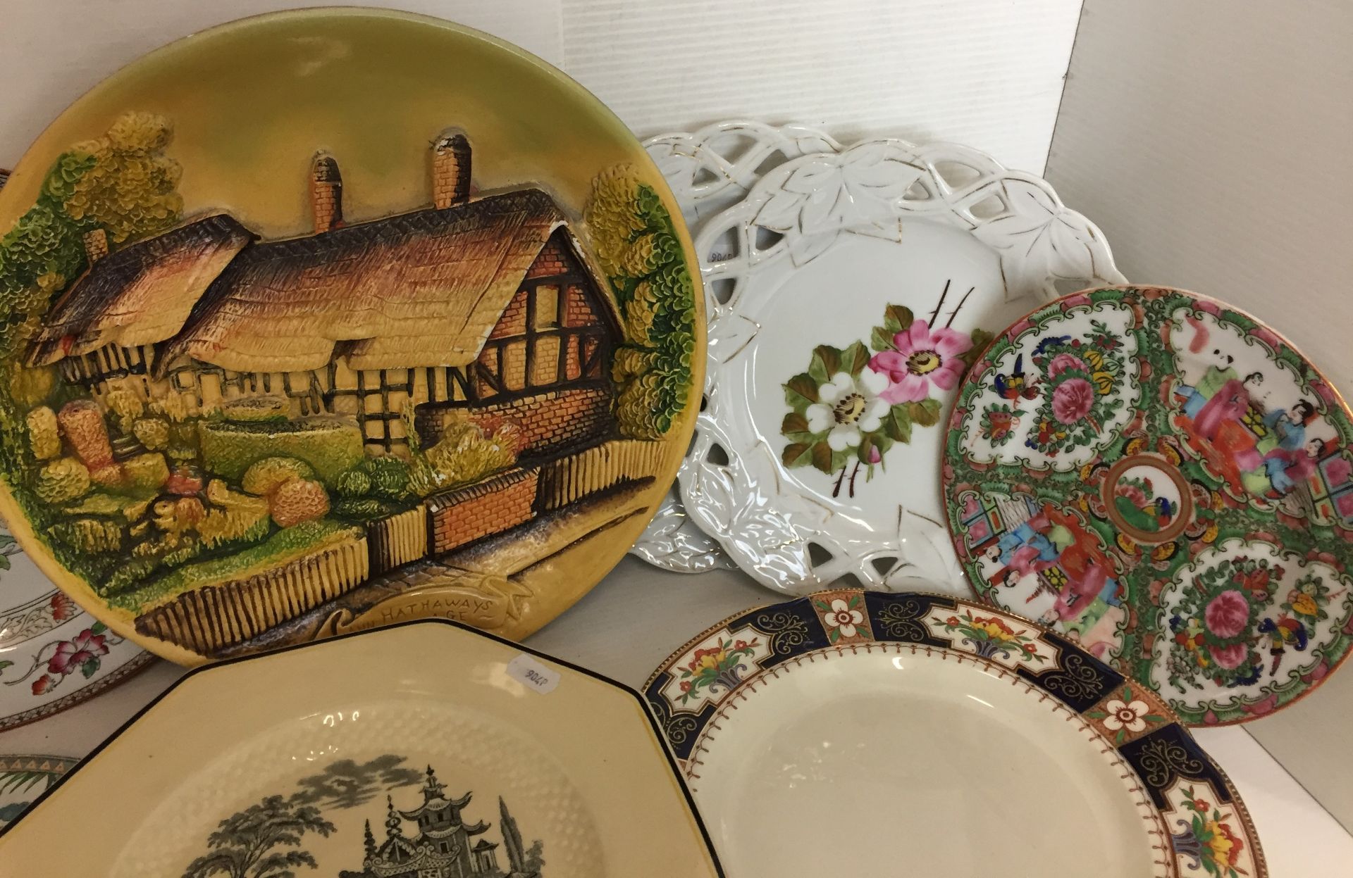 Twelve items - eleven plates - two Adams Lorna Doone plates, Satsuma, Masons Ironstone plate, - Image 3 of 4