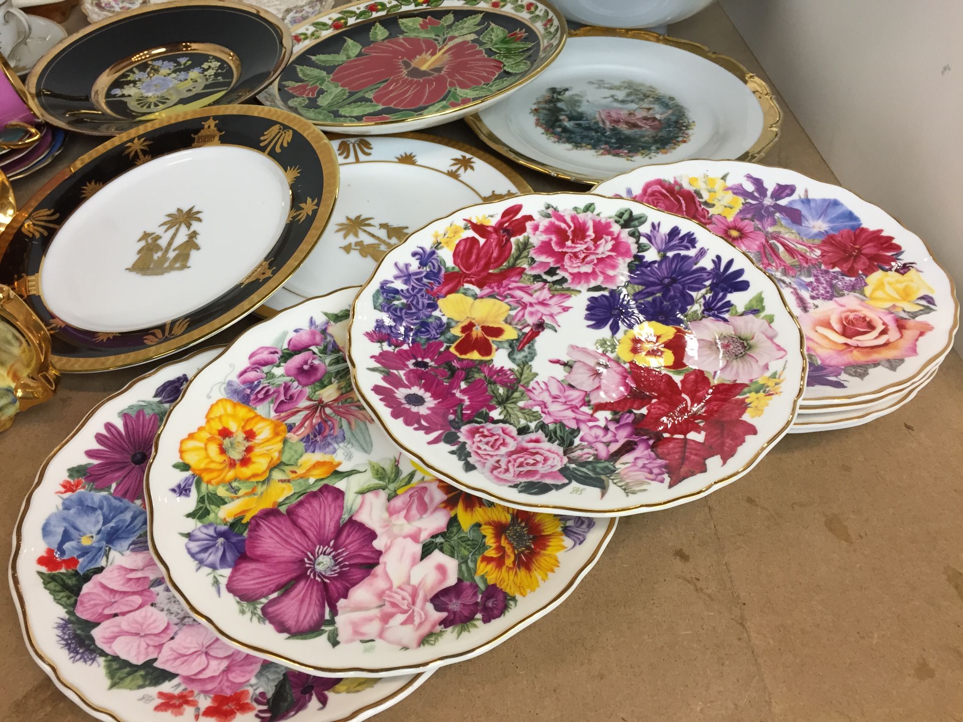 Thirty four pieces of gold trimmed ceramics including eight Royal Albert Bouquet plates 21cm - Image 4 of 6