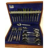 Canteen of Viners Love Story stainless steel cutlery containing forty one pieces plus non matching