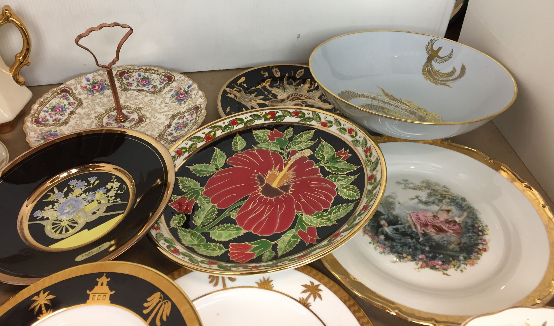 Thirty four pieces of gold trimmed ceramics including eight Royal Albert Bouquet plates 21cm - Image 3 of 6