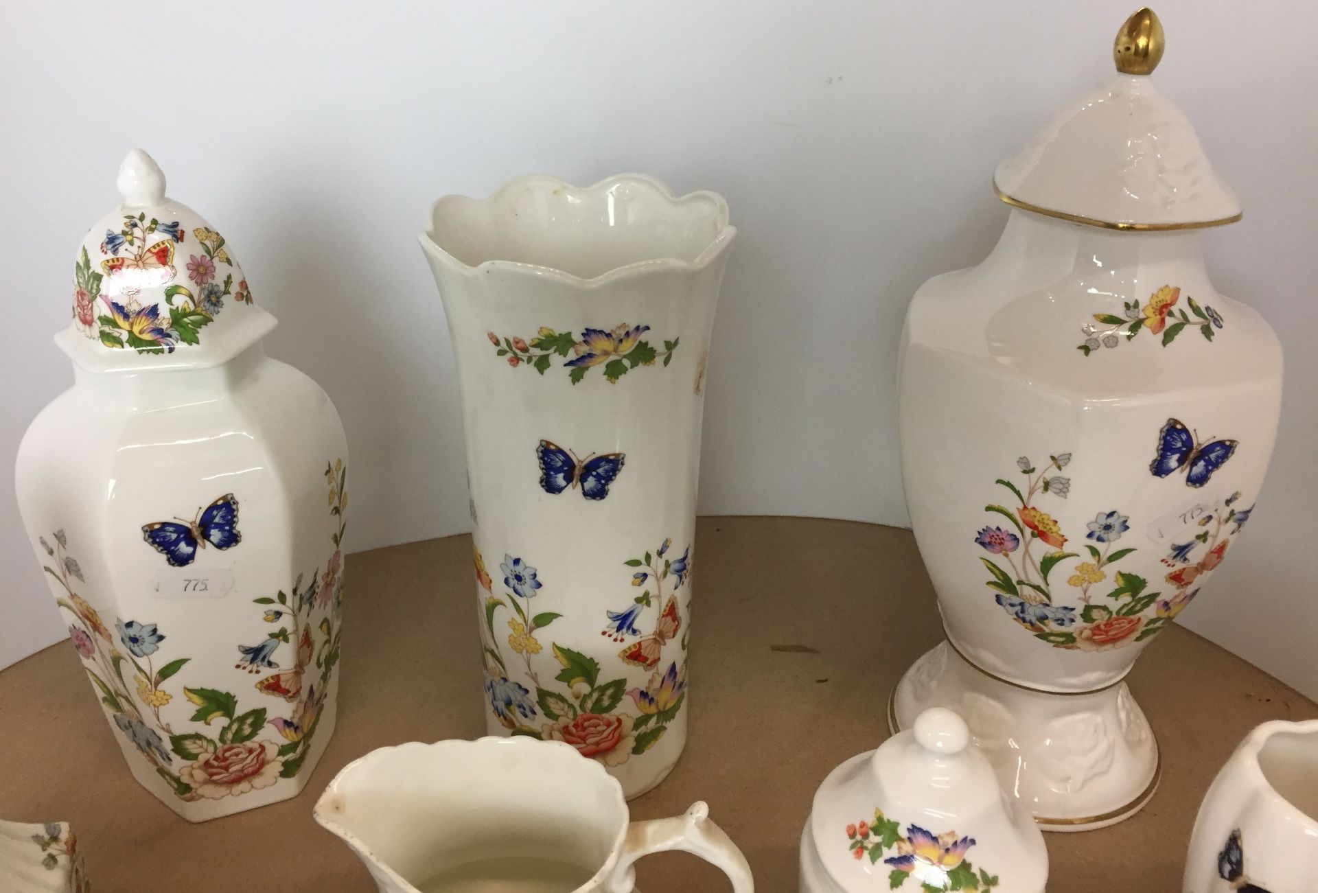 Eighteen pieces Aynsley Cottage garden including lidded urns 29 and 24cm high, - Image 2 of 6