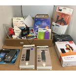 Fifteen items most boxed including two USB back-up drives, four USB drives, four port USB hub,