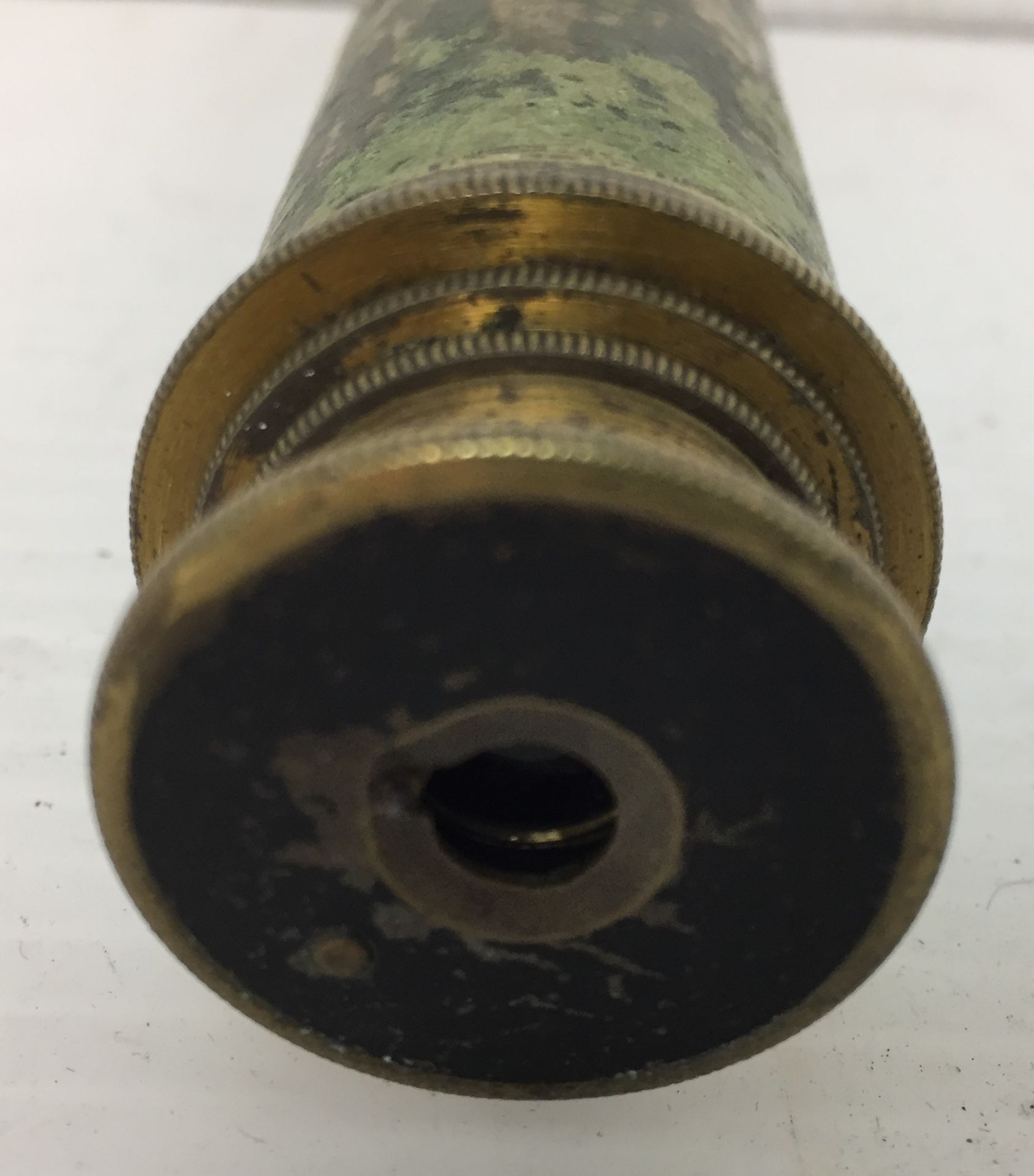 A brass telescope 42cm extended complete with lens cover, - Image 3 of 5