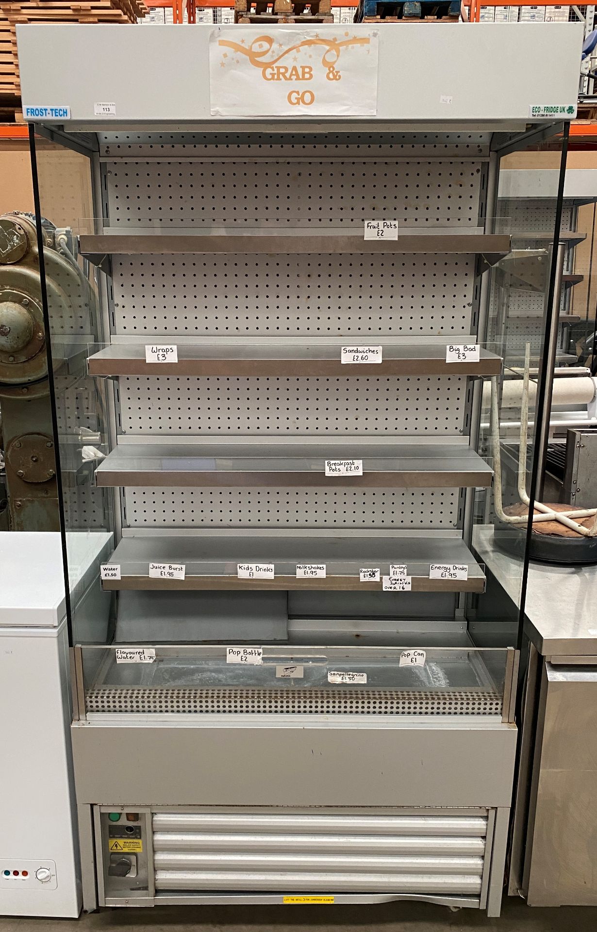 Frost-Tech 4 shelf open front (with roller blind) display fridge 200 x 100 x 58cm