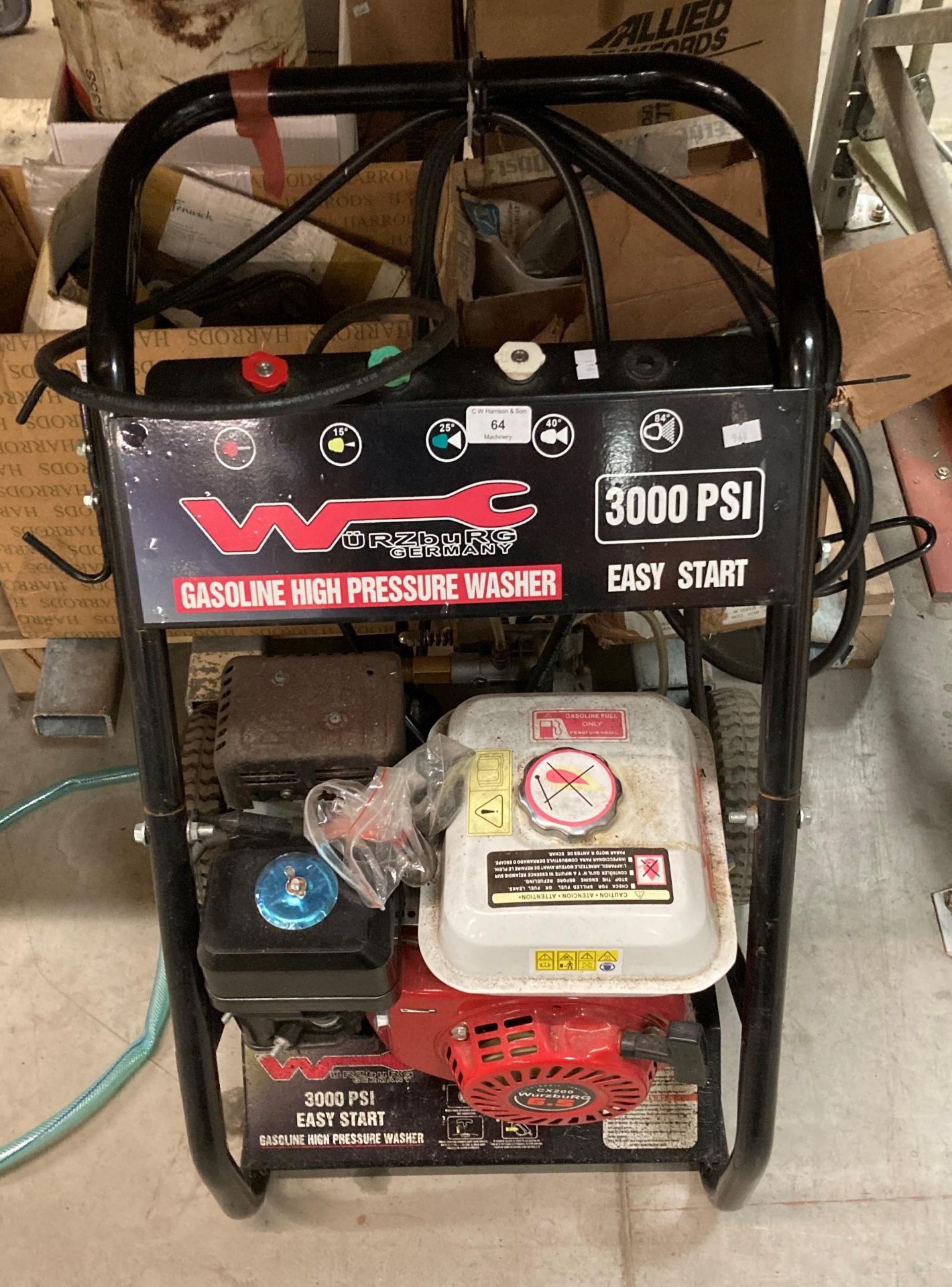 Wurzburg 3000psi petrol mobile pressure washer (Y01)