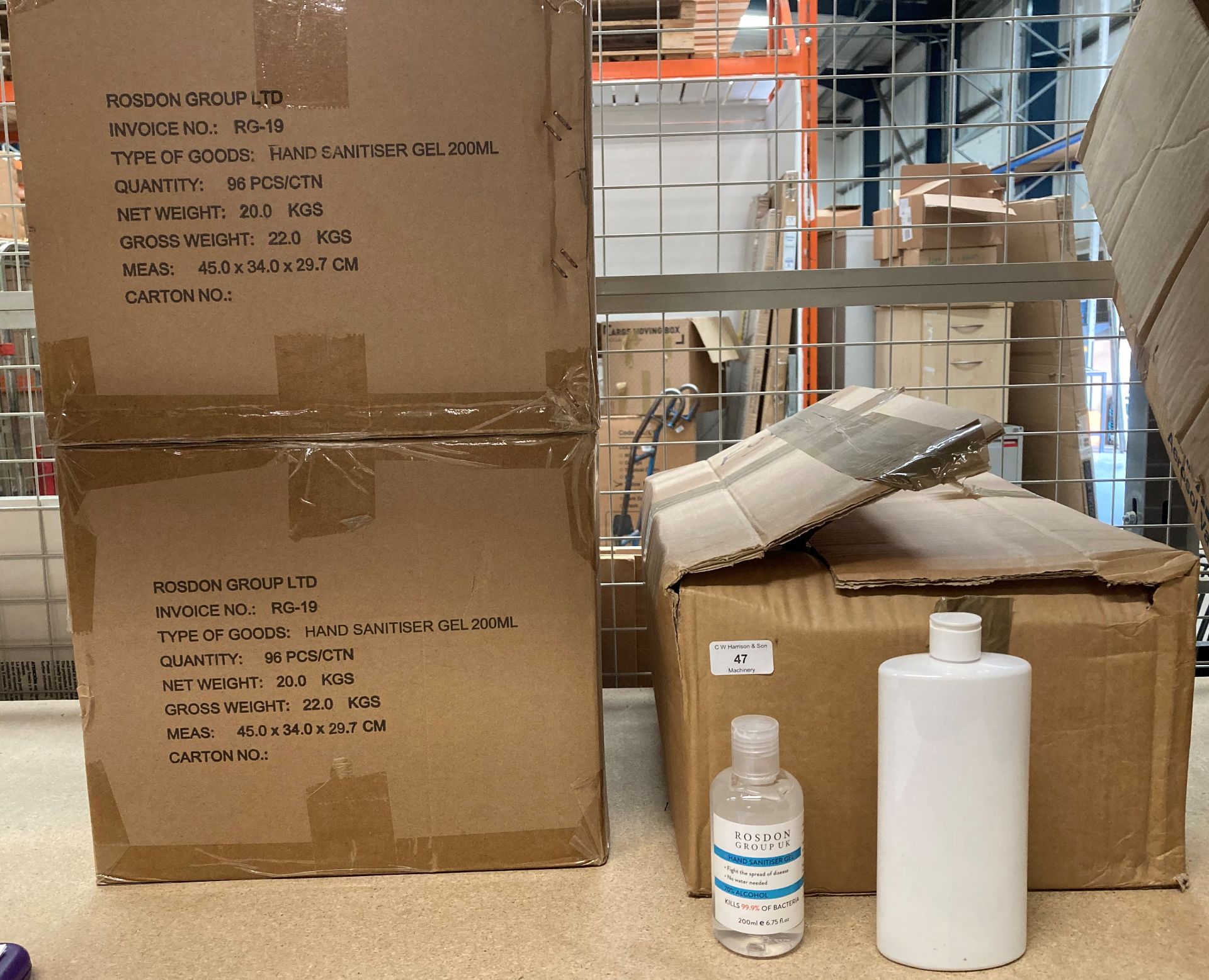 3 x boxes of hand sanitiser - 192 x 200ml bottles and 36 x 350ml bottles (AA01) - Image 2 of 2