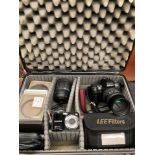 Cullman camera case and contents - a Nikon F80 camera with a Nikon 28-105mm lens,