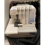 Janome Mylock 634D overlocker, 240v complete with carrying case, manual,