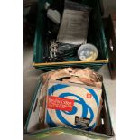 Contents to green plastic crate - quantity of 78rpm discs, Maxwell recordable discs,