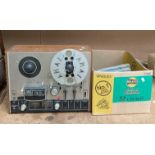 A Kai 4000DS reel to reel tape recorder player complete with box of tape reels (sold as viewed,