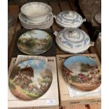 Eleven ceramic items - two ornamental plates by Selftmann Weiden with box & certificates,