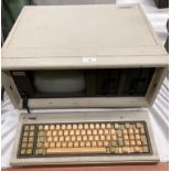 An early Compaq computer complete with keyboard,