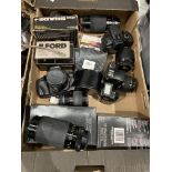 Contents to box - three assorted cameras, Canon EOS 1000F, EOS 700,