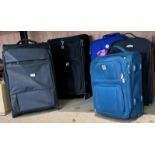 Five various suitcases by Tripp,