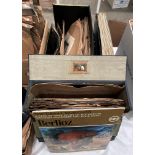 Two vinyl coated record cases containing approximately 40 x 78rpm records - Doris Day,
