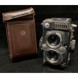 A Yashica 44 LM Copal-SV camera with Yashinon 1:3.