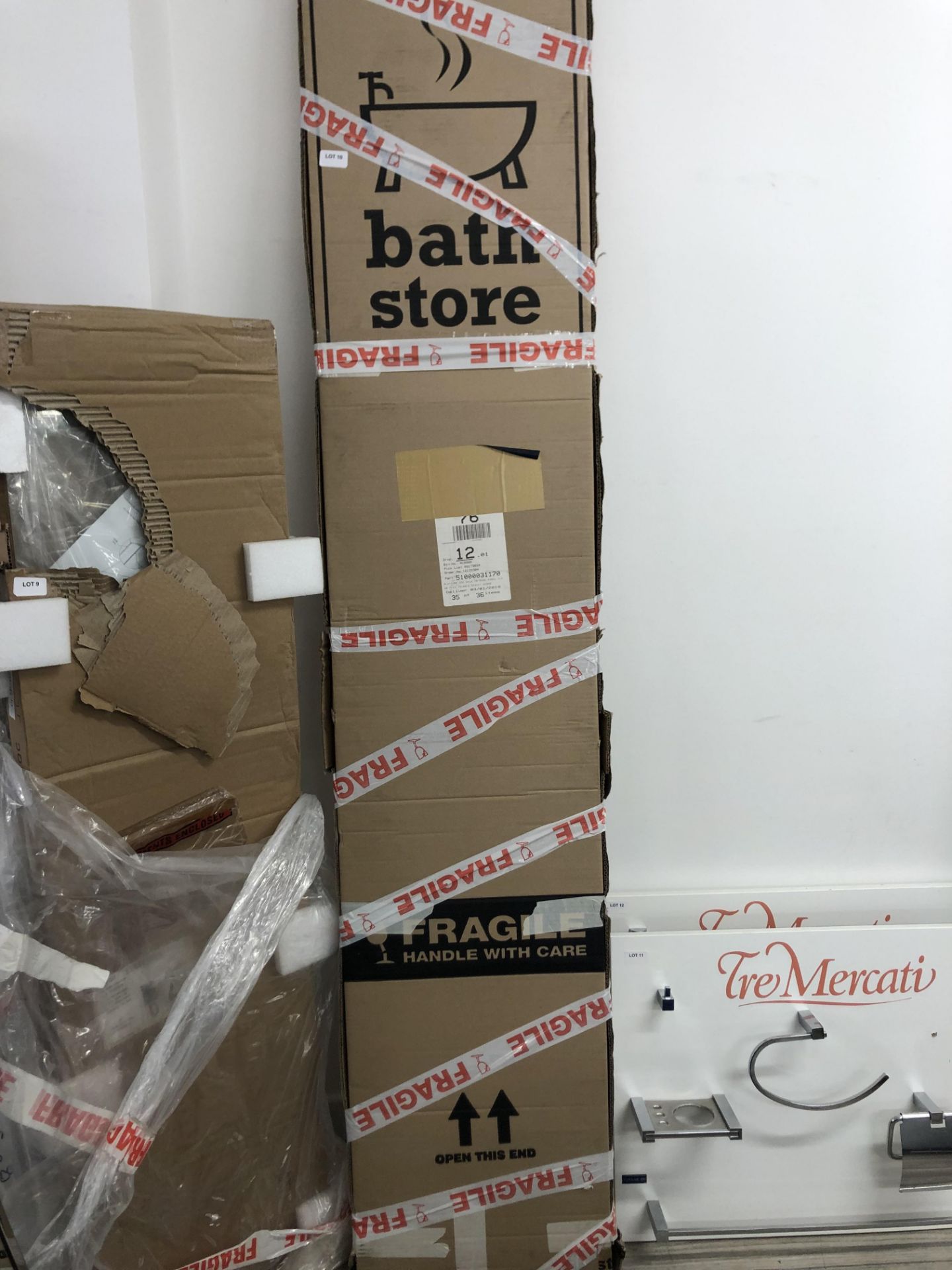 BNIB BATHSTORE 330MM GLASS WALK IN SIDE SCREEN