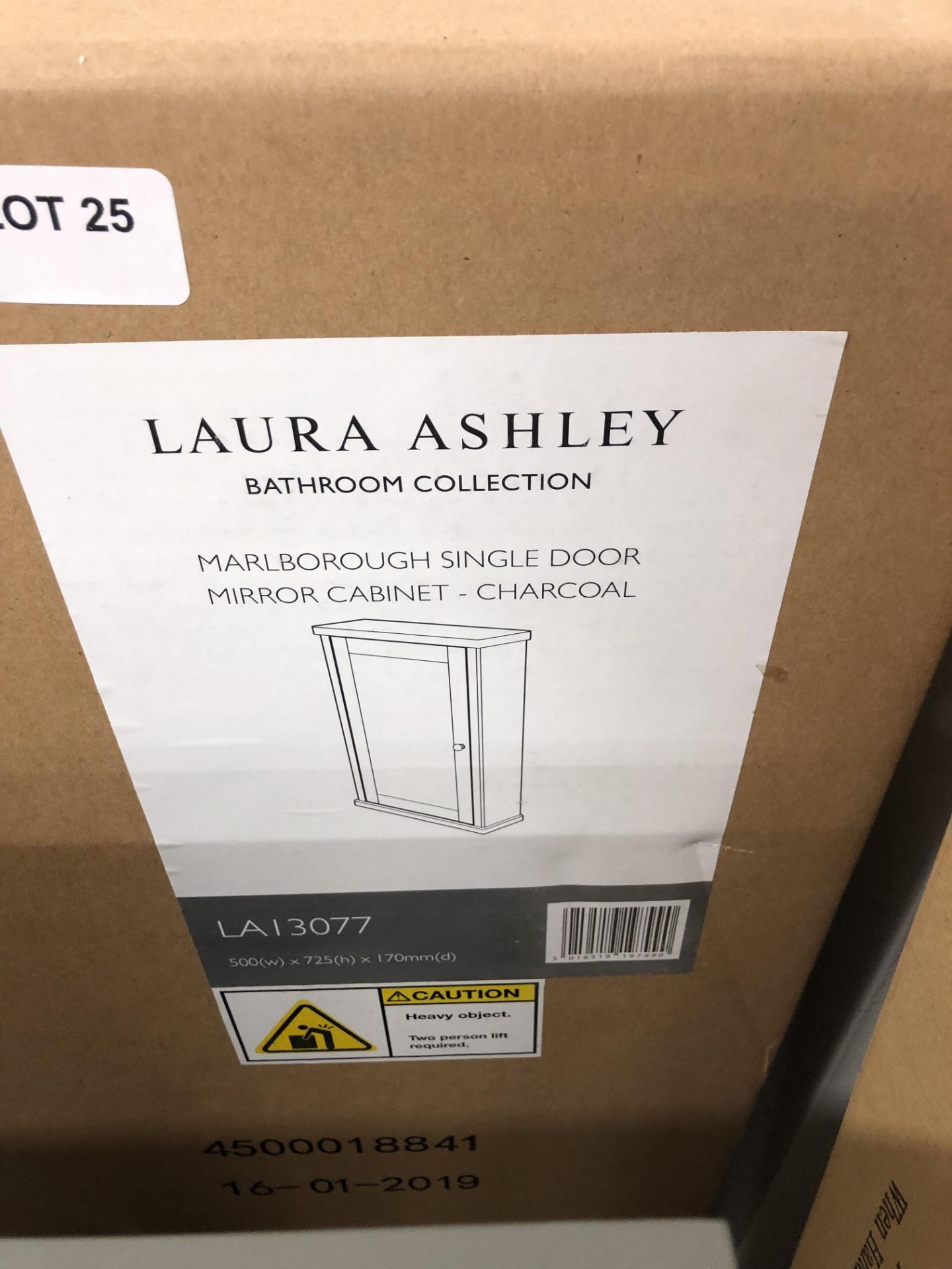 BNIB LAURA ASHLEY MARLBOROUGH SINGLE DOOR MIRROR CABINET 500Wx750Hx170MMD RRP £289 - Image 3 of 4