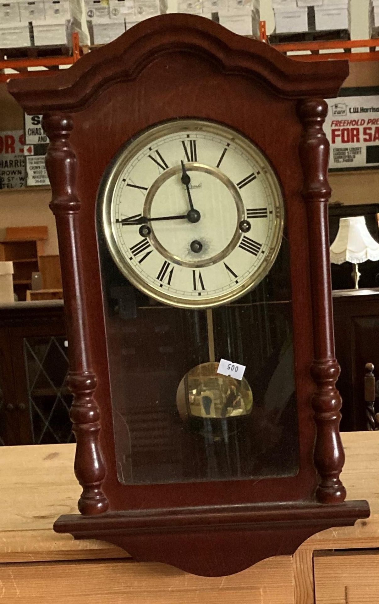 A Hermle modern mantel clock in mahogany finish case and three various box prints - one of Saltwick - Image 3 of 3