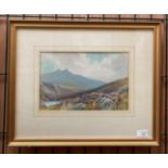 Reuben Southey, framed watercolour, Moorland Scene, 20cm x 30cm, signed to bottom right hand corner.