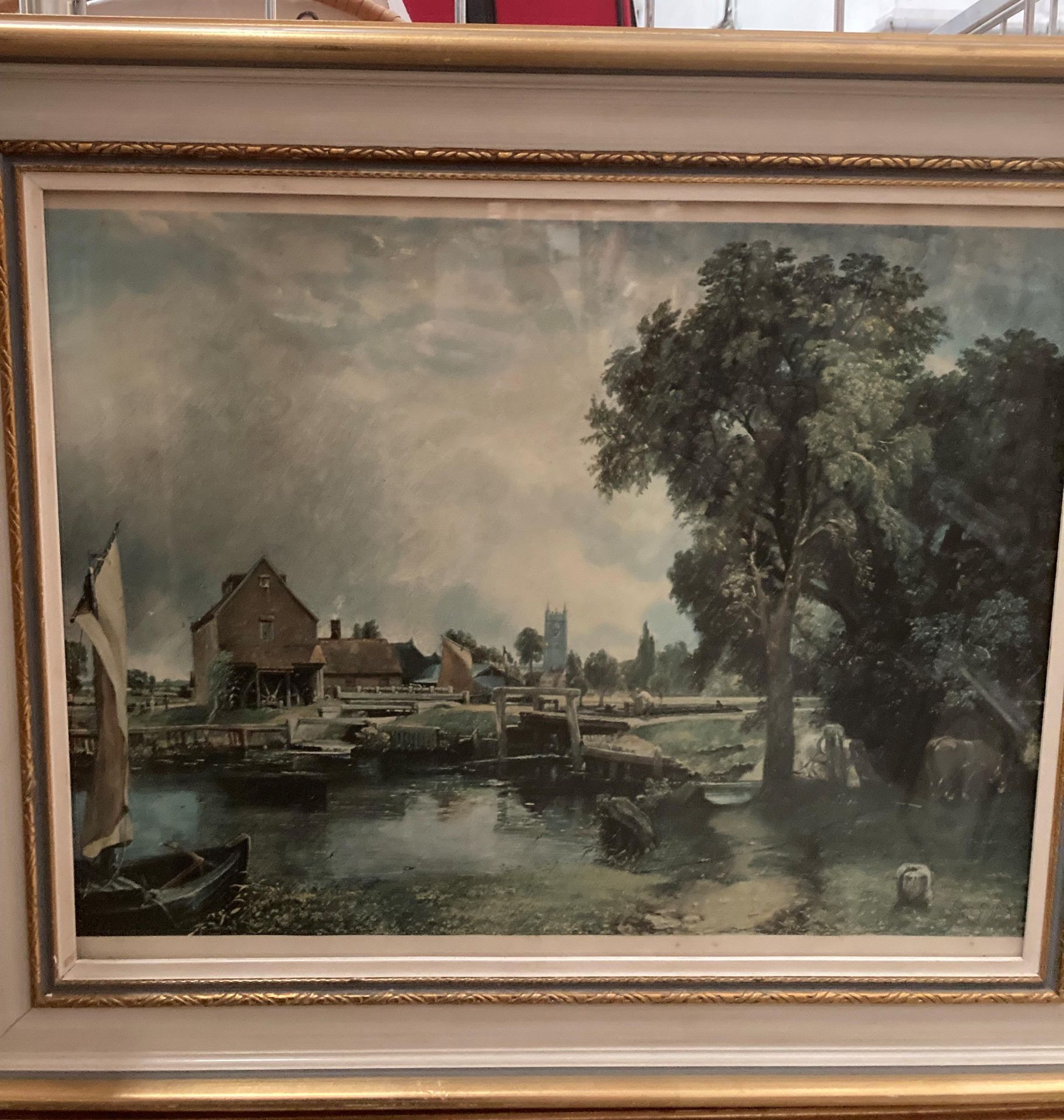 Three framed prints of famous Nineteenth Century paintings by Constable, Turner and Davies. - Image 2 of 4